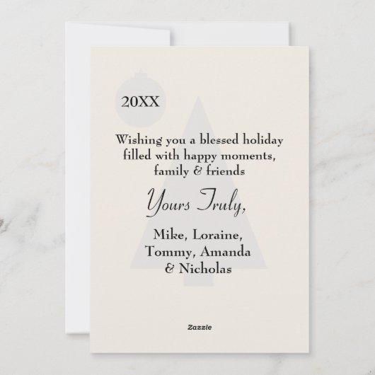 HAMbyWG-Kaart voor kerstfoto's Feestdagenkaart (Achterkant)