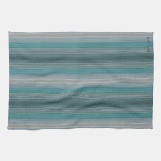 HAMbyWG - keukenhanddoek - Aqua gradiënt (Horizontaal)