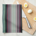 HAMbyWG - keukenhanddoek - Tourmaline Stripe<br><div class="desc">HAMbyWhiteGlove - Kitchen Towel - Tourmaline strepen heeft een prachtige kleur,  in de gelijkenis van tourmaline,  met pinken,  groenen,  grays en koolzwart. Coördinerende matten,  tafellopers,  servet en vloermatten worden afzonderlijk verkocht.</div>