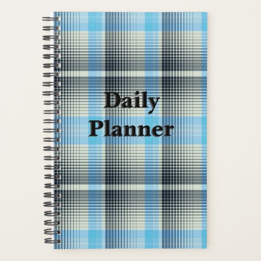 HAMbyWG - Kleine Dagelijkse Planner - Blauwe Plaid (Voorkant)