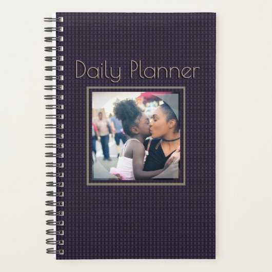HAMbyWG - Kleine Dagelijkse Planner - Paars Patroo (Voorkant)