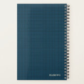 HAMbyWG - Kleine Dagelijkse Planner - Teal Patroon (Achterkant)