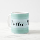HAMbyWG - KoffieMok - Aqua gradiënt w Name (Voorkant links)