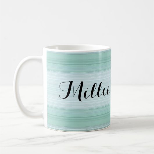 HAMbyWG - KoffieMok - Aqua gradiënt w Name (Links)