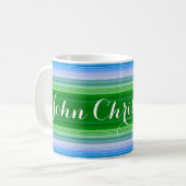 HAMbyWG - KoffieMok - Blauw en groen verloop (Voorkant links)