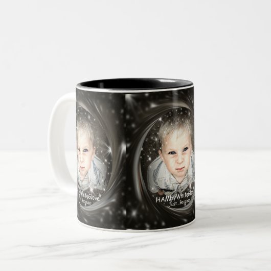 HAMbyWG - KoffieMok - gewoon omdat Tweekleurige Koffiemok (Voorkant links)