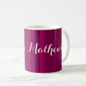 HAMbyWG - KoffieMok - Roze gradiënt met naam (Voorkant rechts)