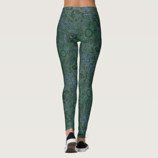 HAMbyWG - Leggings - Blauwgroen Perzische zigeuner (Achterkant)