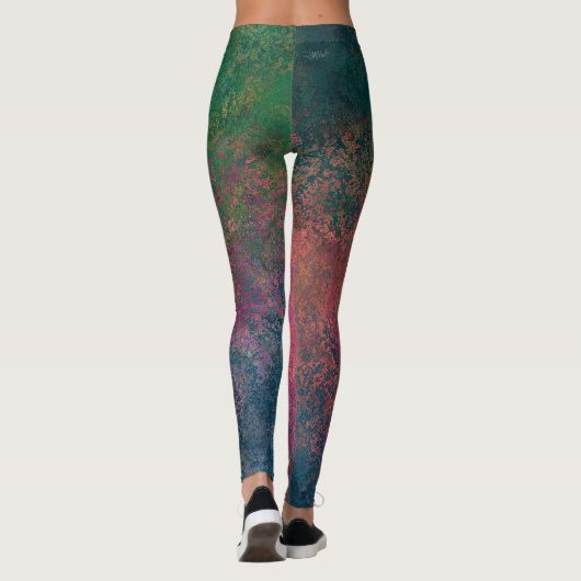 HAMbyWG - Leggings - Groen en Roze Agate Surprise (Achterkant)