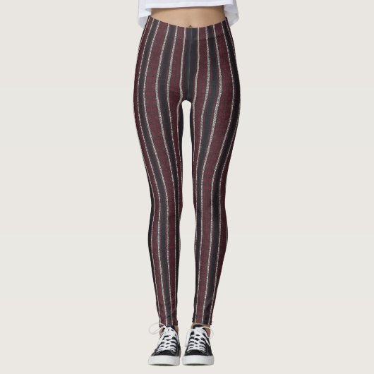 HAMbyWG - Leggings - Hipster Black Burgundy (Voorkant)