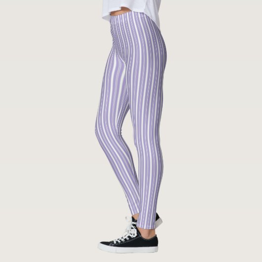 HAMbyWG - Leggings - Licht lila in witte streep (Links)