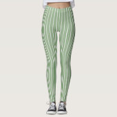 HAMbyWG - Leggings - lichtgroen in witte streep (Voorkant)
