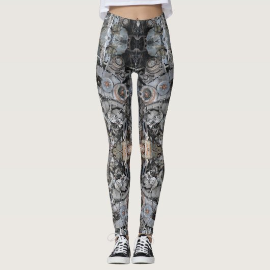 HAMbyWG - Leggings - Motoronderdeelpatroon (Voorkant)