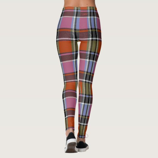 HAMbyWG - Leggings - Oranje en roze speldenband (Achterkant)