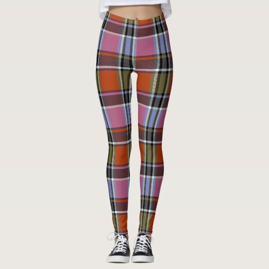 HAMbyWG - Leggings - Oranje en roze speldenband (Voorkant)