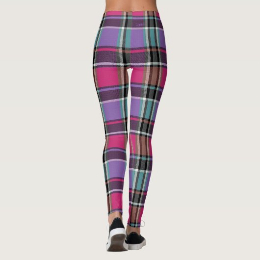 HAMbyWG - Leggings - Roze en Lila speldenband (Achterkant)