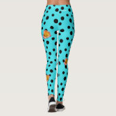 HAMbyWG - Leggings - Turqoise w Polka Dots on Roze (Achterkant)