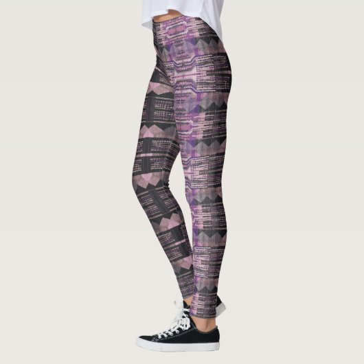 HAMbyWG-Leggings - Zwart Paars Leggings (Links)