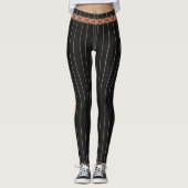 HAMbyWG - Leggings - Zwarte Pinstrip - Uitgebreide (Voorkant)