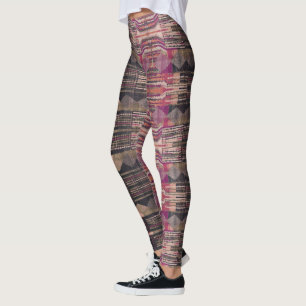 HAMbyWG-Leggings - zwarte roze olijfolie Leggings