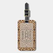 HAMbyWG-leopard Print Luggage of Bagagelabel (Voorkant verticaal)