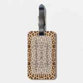 HAMbyWG-leopard Print Luggage of Bagagelabel (Achterkant verticaal)
