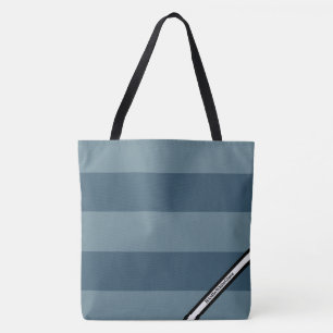 HAMbyWG - LG Canvas tas - Ocean Blue Stripe w Logo
