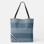 HAMbyWG - LG Canvas tas - Ocean Blue Stripe w Logo (Achterkant)
