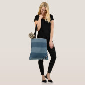 HAMbyWG - LG Canvas tas - Ocean Blue Stripe w Logo (Op model)