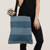 HAMbyWG - LG Canvas tas - Ocean Blue Stripe w Logo (Dichtbij)
