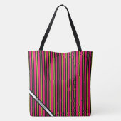 HAMbyWG - LG-Canvas tas - Roze gele streep (Achterkant)