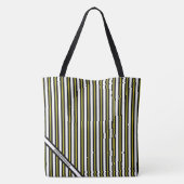 HAMbyWG - LG-Canvas tas - White Yellow Black Strip (Achterkant)