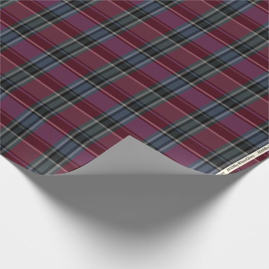 HAMbyWG - Linen Gift Wrap - Maron/Steel Pset Cadeaupapier (Hoek)