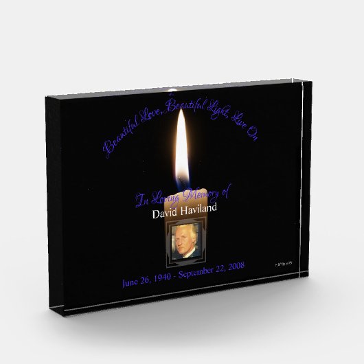 HAMbyWG Memorial Candle Acrylfoto Block Fotoblokken (Links)