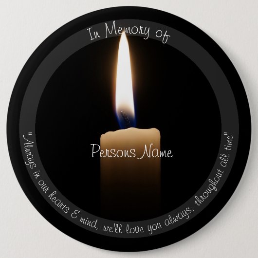 HAMbyWG Memorial candle pin Ronde Button 6,0 Cm (Voorkant)