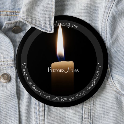 HAMbyWG Memorial candle pin Ronde Button 6,0 Cm (In situ)