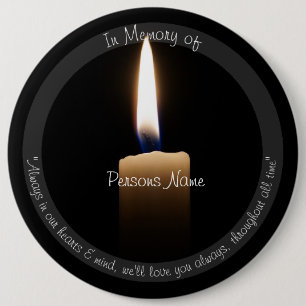 HAMbyWG Memorial candle pin Ronde Button 6,0 Cm