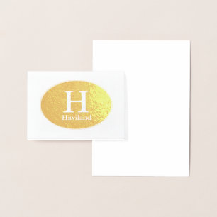 HAMbyWG Monogram met ovaal Folie Kaarten