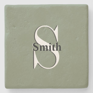 HAMbyWG Monogram Sage Green Stenen Onderzetter