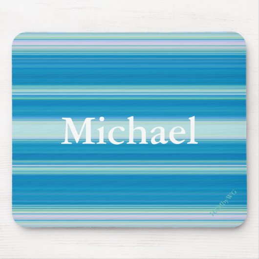 HAMbyWG - Muismat - Blauw Random Stripe (Voorkant)