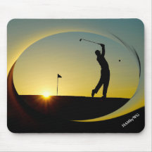 HAMbyWG - Muismat - Golfer in Dusk