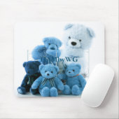 HAMbyWG - muispad - blauwe Teddy Bears Muismat (Met muis)