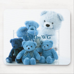 HAMbyWG - muispad - blauwe Teddy Bears Muismat
