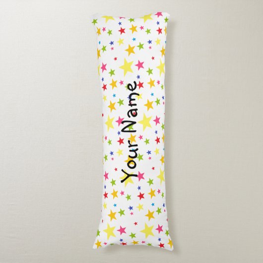 HAMbyWG - Multikleurensterren Lichaamskussen (Voorkant Verticaal)