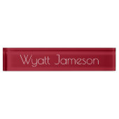HAMbyWG - Naambordje voor bureau - Rood (Voorkant)