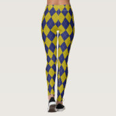 HAMbyWG Navy Blue Argyle met elke andere kleur Leggings (Achterkant)