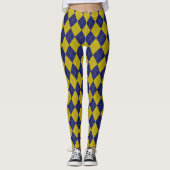 HAMbyWG Navy Blue Argyle met elke andere kleur Leggings (Voorkant)