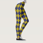 HAMbyWG Navy Blue Argyle met elke andere kleur Leggings (Rechts)