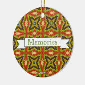 HAMbyWG - Olijf, roest en groene macrame van 1970 Keramisch Ornament (Links)