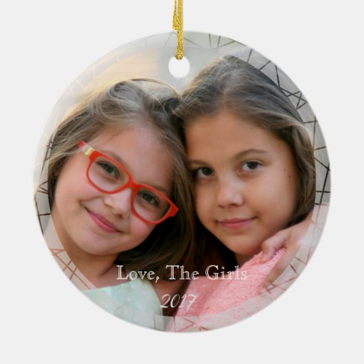 HAMbyWG - Olijf, roest en groene macrame van 1970 Keramisch Ornament (Achterkant)